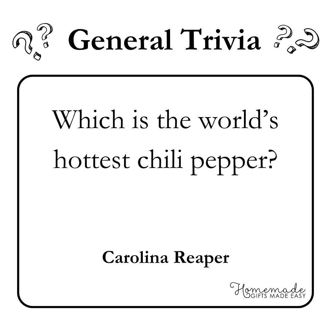 Printable General Trivia Questions
