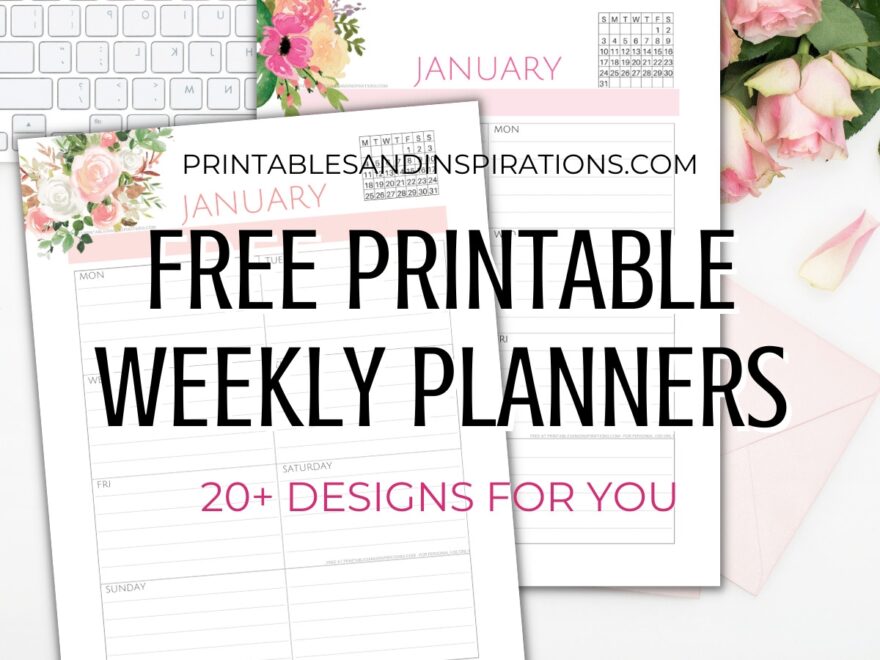 2025 2026 Free Printable Weekly Planner List Printables And Inspirations