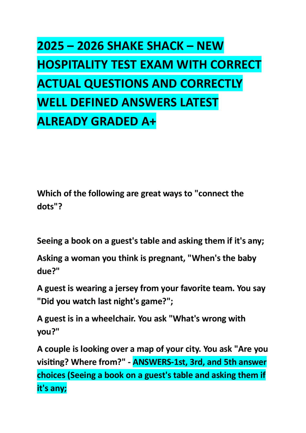 The Shack Printable Quiz