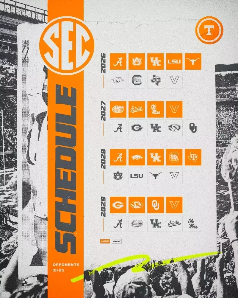 2026 29 Tennessee SEC Football Opponents Unveiled University Of Tennessee Athletics 2026 29 Tennessee SEC Football Opponents Unveiled University Of Tennessee Athletics