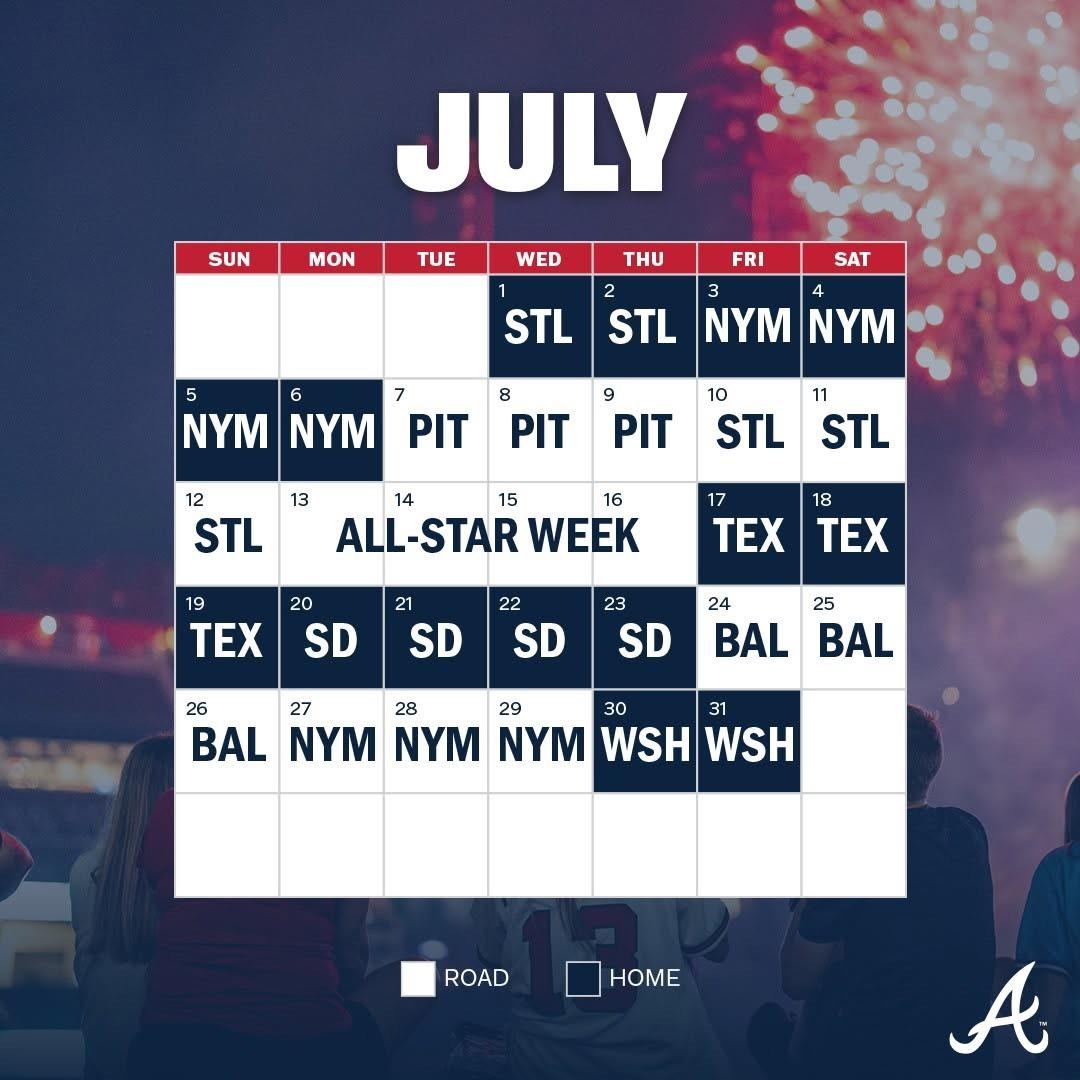 2026 Atlanta Braves Schedule R Braves