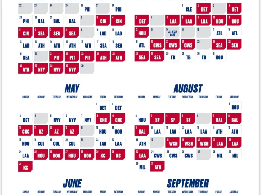 2026 Texas Rangers Schedule Released Lone Star Ball