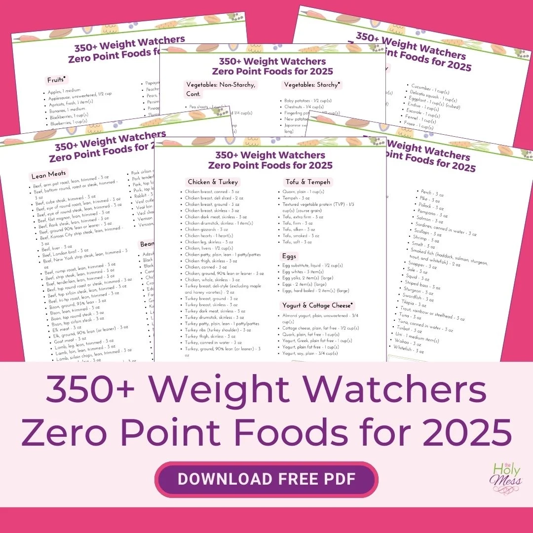 350 WW Zero Point Food List Printable The Holy Mess 350 WW Zero Point Food List Printable The Holy Mess