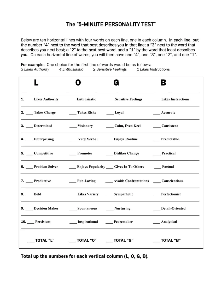 50 Personality Test Questions For Free Worksheets Library