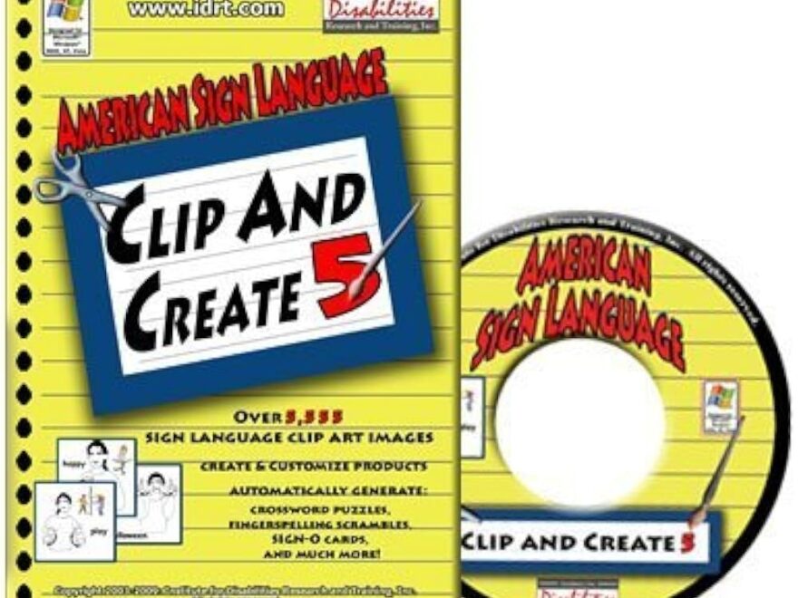 Amazon American Sign Language Clip And Create 5 ASL Clip Art CD ROM Windows