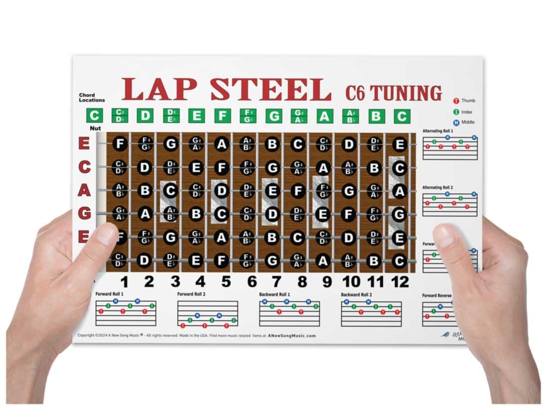 Printable C6th Lap Steel Chord Chart