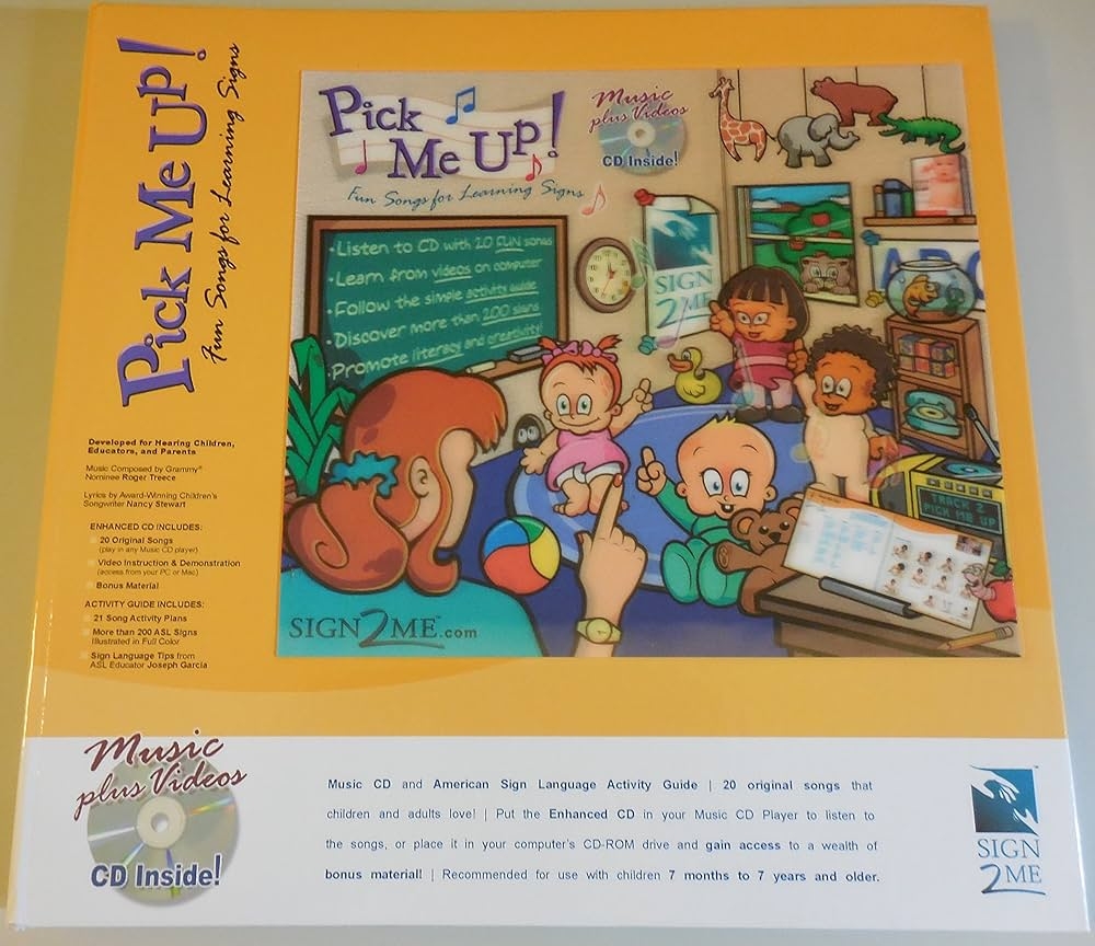 Amazon Li L Pick Me Up Fun Songs For Learning 200 ASL Signs Printed Book Plus Enhanced Music CD Plus Digital Download Activity Guide 9780966836783 Sign2Me Early Learning Sign2Me Early Learning Northlight Communications