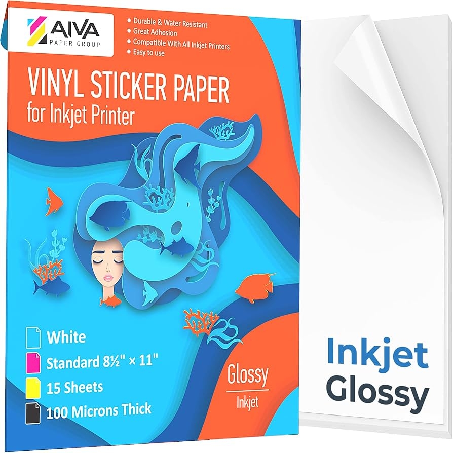 Amazon Limia s Care Printable Vinyl Sticker Paper For Inkjet Printer Glossy White 15 Self Adhesive Sheets Waterproof Decal Paper Standard Letter Size 8 5 x11 Automotive Amazon Limia s Care Printable Vinyl Sticker Paper For Inkjet Printer Glossy White 15 Self Adhesive Sheets Waterproof Decal Paper Standard Letter Size 8 5 x11 Automotive