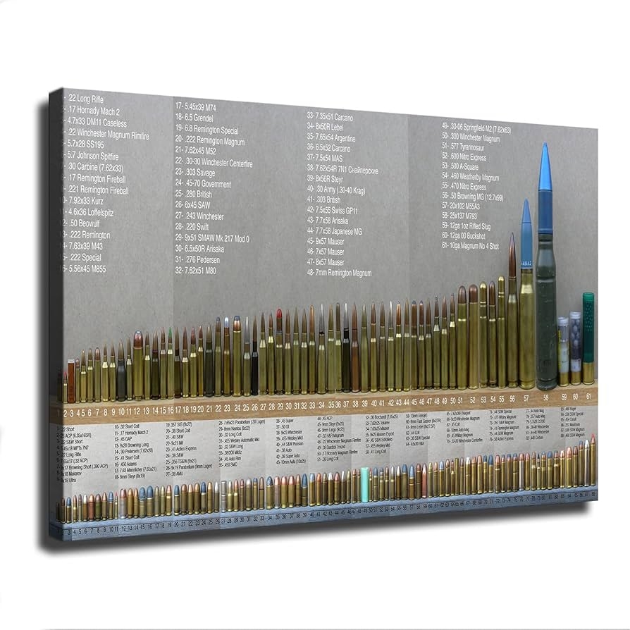 Printable Bullet Calibers Chart