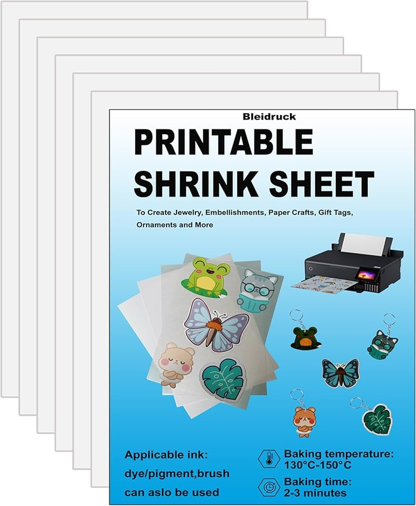 Amazon Printable Shrink Plastic Sheets Shrink Films Papers For Kids Creative Craft 6 Glossy White Sheets 8 3 X 11 7 Inch For Inkjet Printer Office Products Amazon Printable Shrink Plastic Sheets Shrink Films Papers For Kids Creative Craft 6 Glossy White Sheets 8 3 X 11 7 Inch For Inkjet Printer Office Products