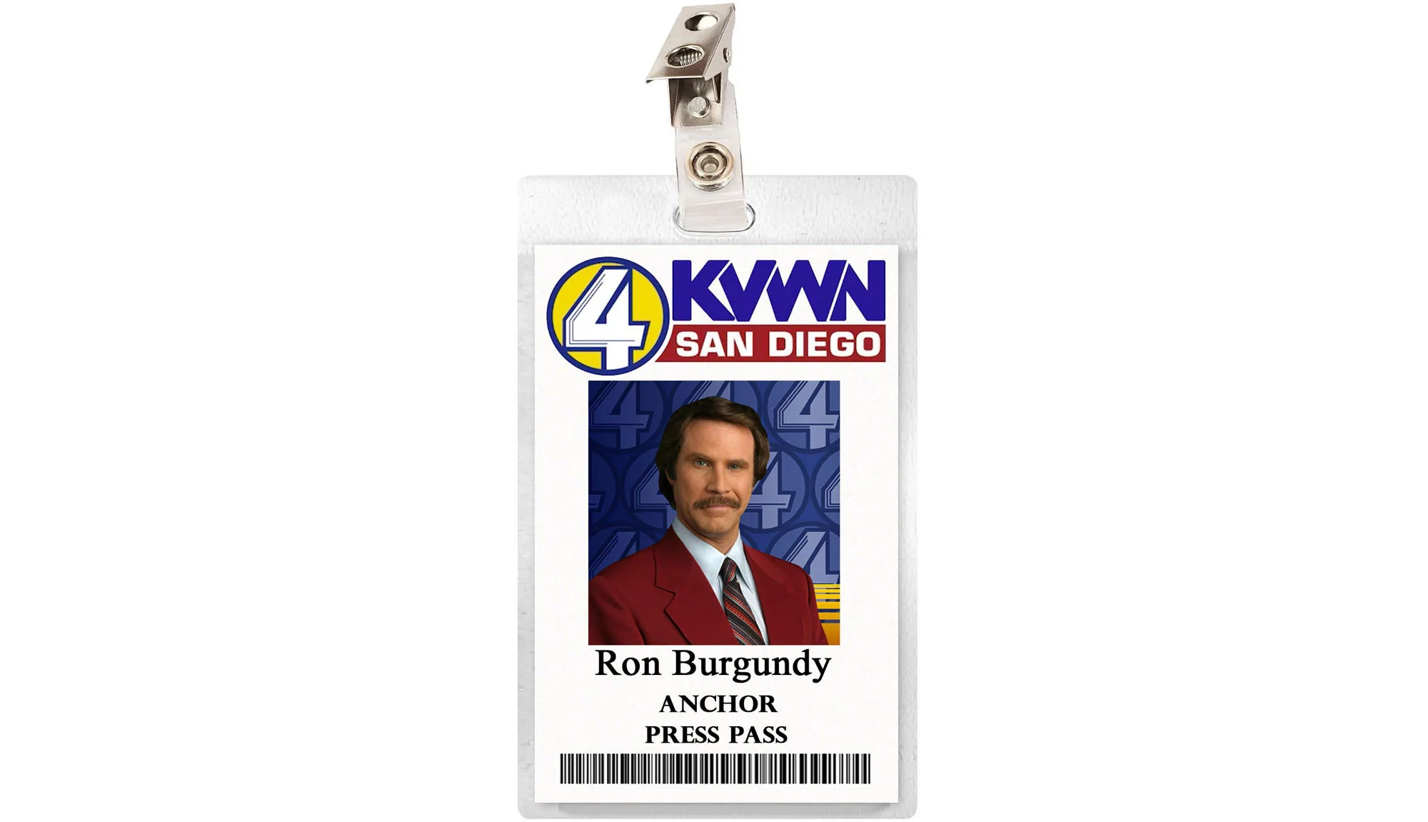 Printable Ron Burgundy Tv Station Tag