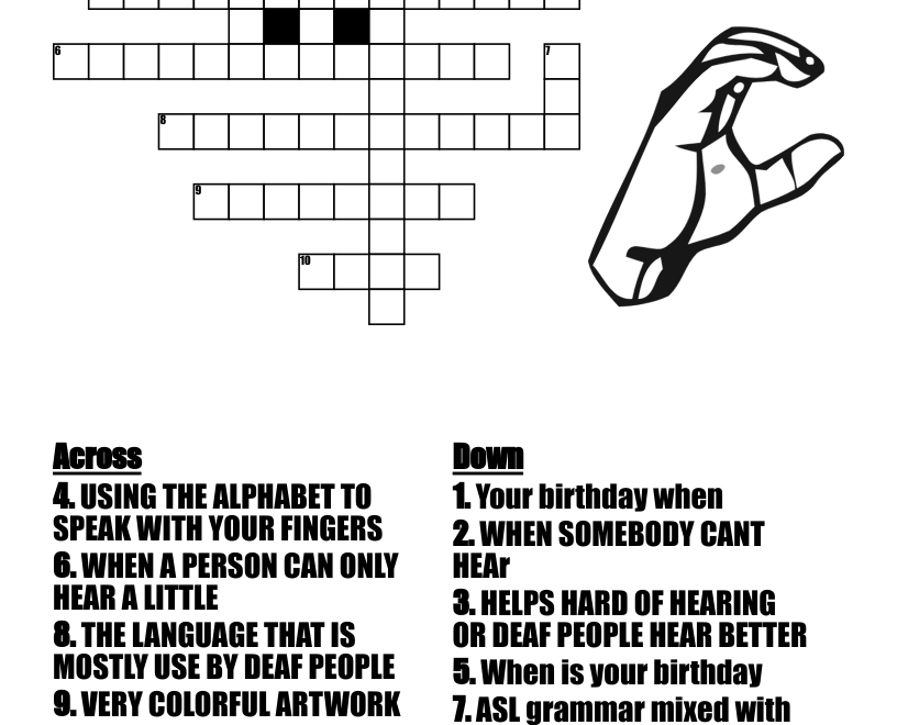 ASL Crossword WordMint