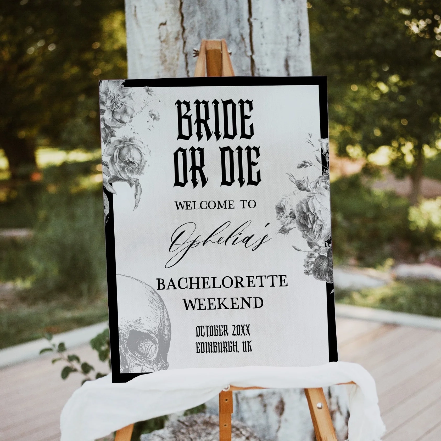 Bachelorette Welcome Sign Bride Or Die Printable Games OhHappyPrintables