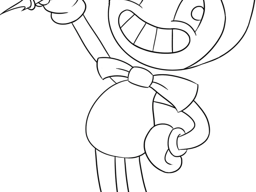 Bendy Coloring Page Easy Drawing Guides