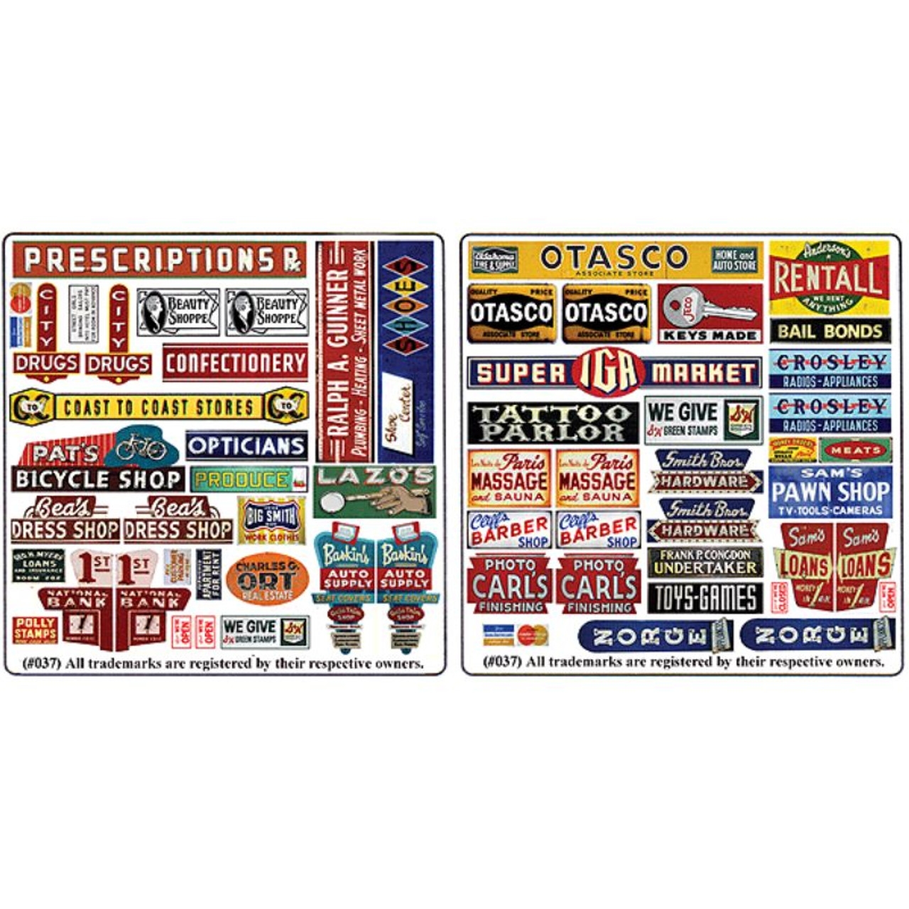 Blair Line 037 Printed Storefront Advertising Signs Storefront Signs 4 N Scale Midwest Model Railroad