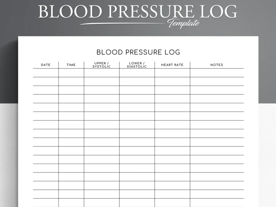Blood Pressure Log Editable Printable Blood Pressure Tracker Medical Tracker BP Tracker Daily Blood Pressure Blood Pressure Chart Etsy