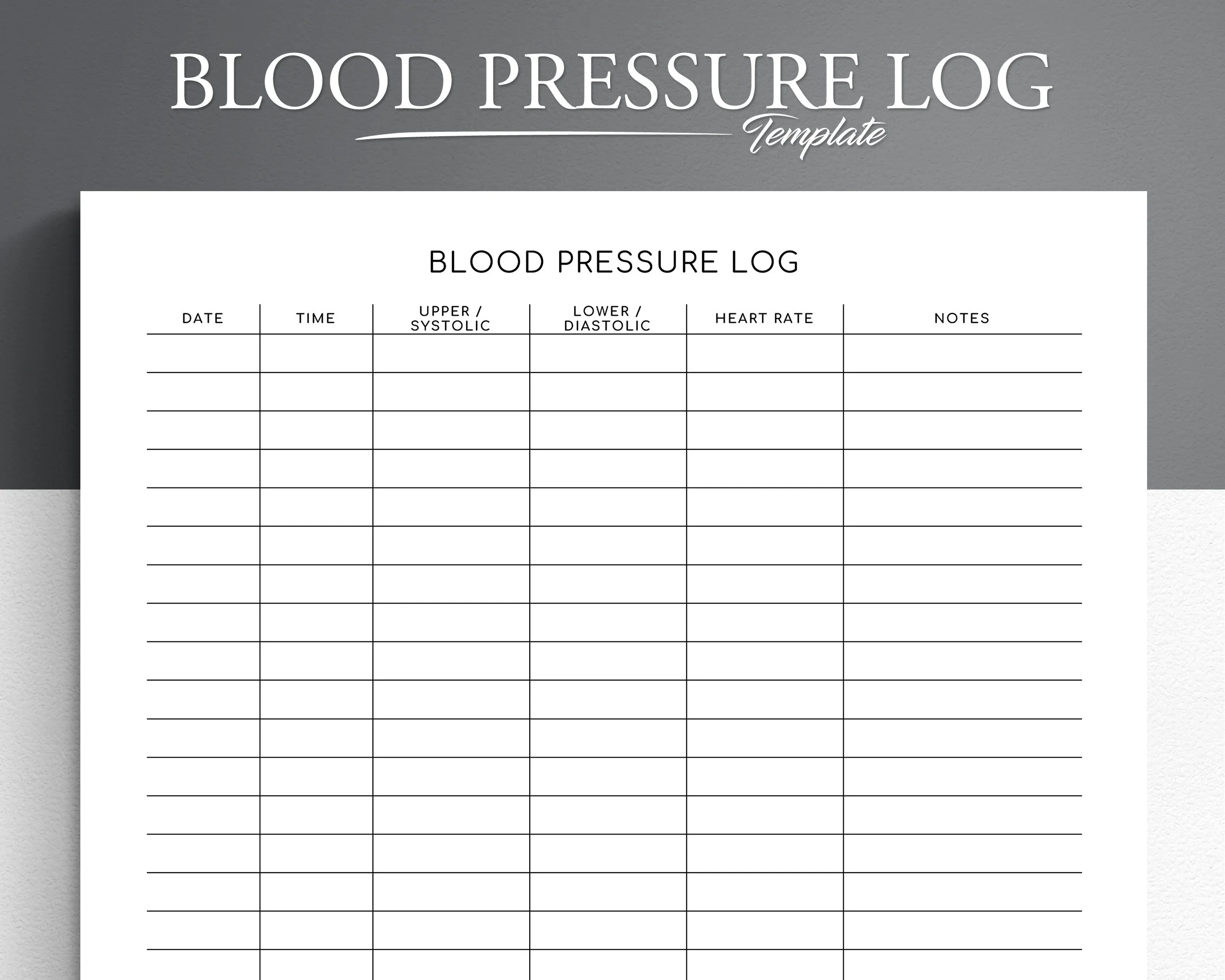 Blood Pressure Log Editable Printable Blood Pressure Tracker Medical Tracker BP Tracker Daily Blood Pressure Blood Pressure Chart Etsy