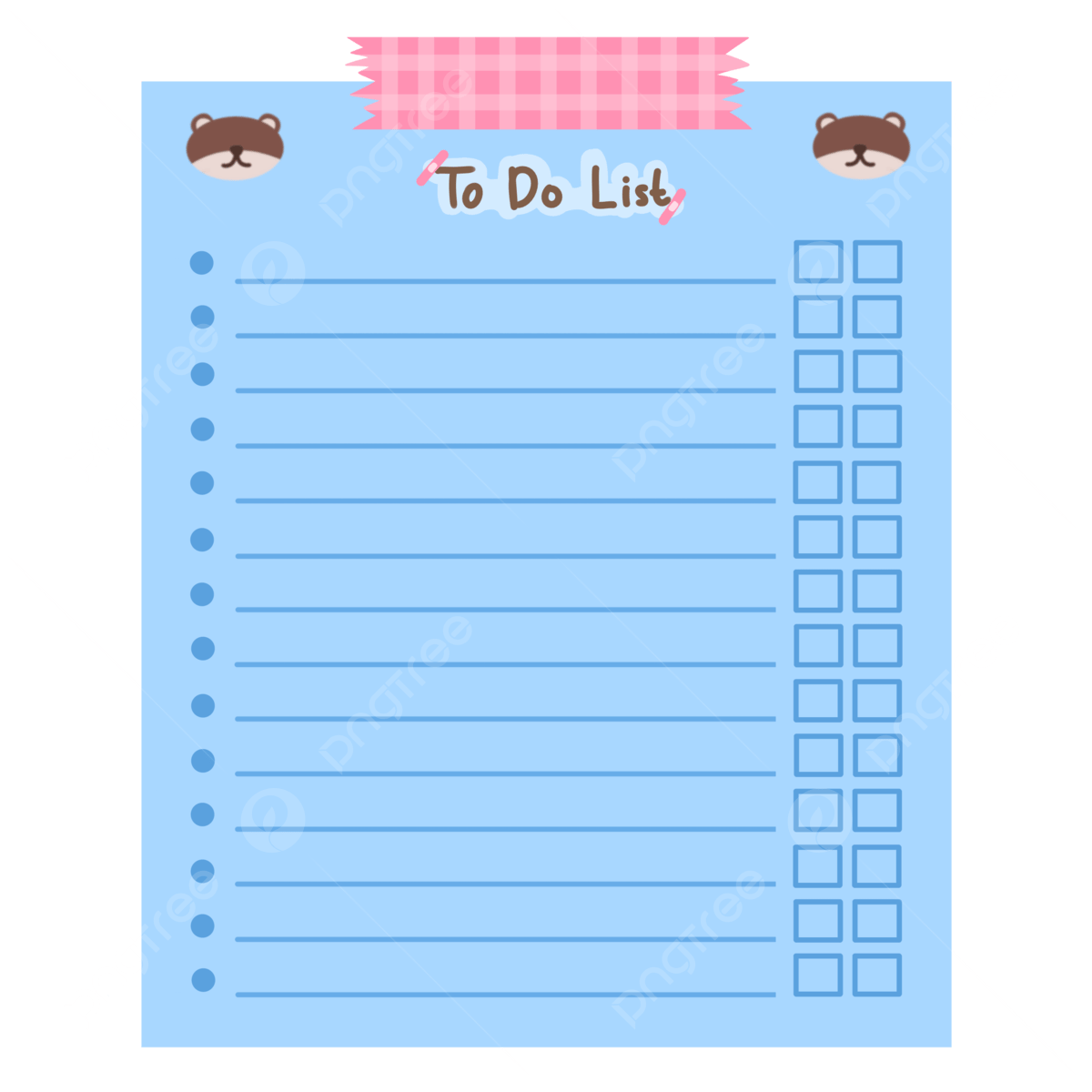 To Do List Printable Cute Sticker