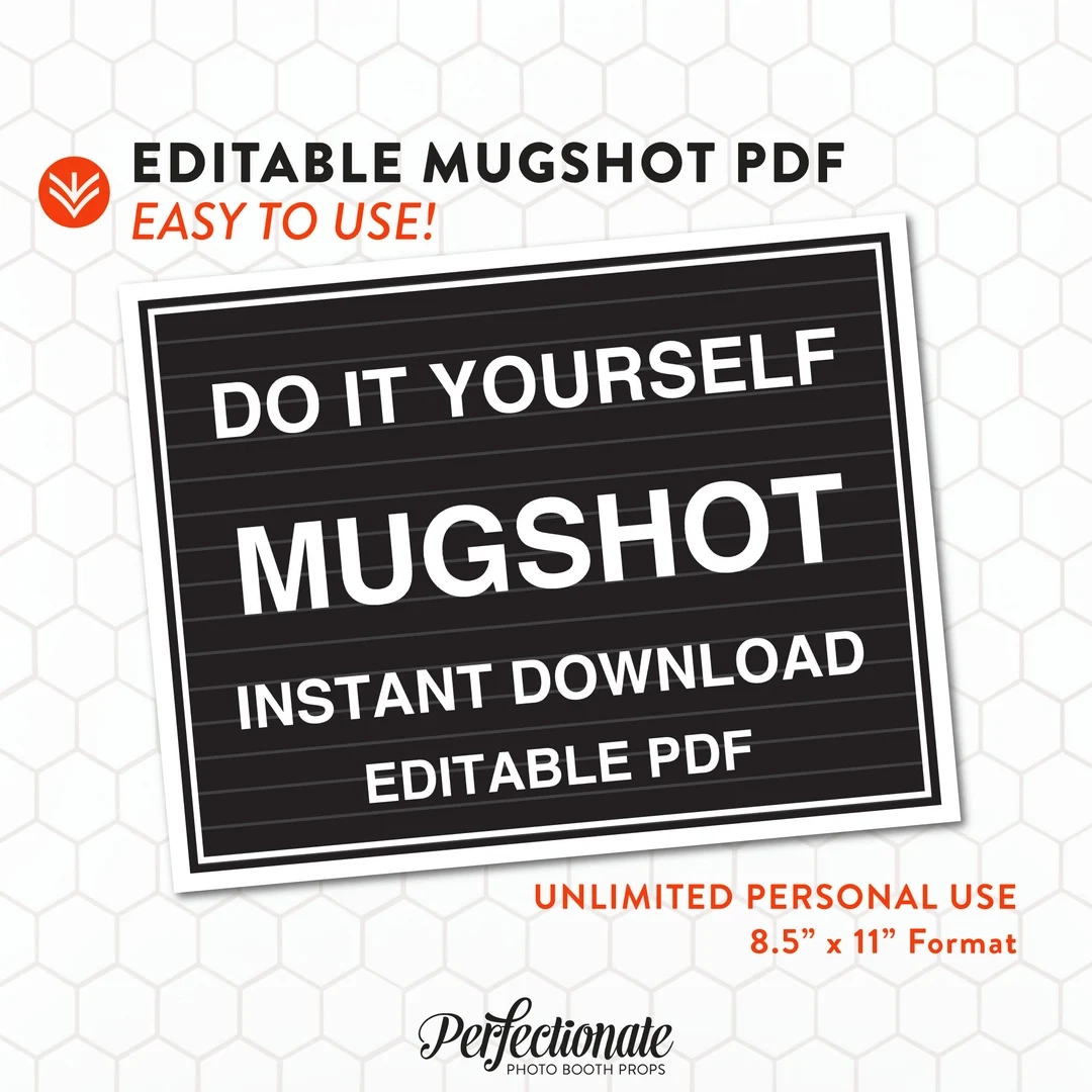 DIY Mugshot Sign Mugshot Template Unlimited Personal Use Instant Download Editable PDF Etsy DIY Mugshot Sign Mugshot Template Unlimited Personal Use Instant Download Editable PDF Etsy