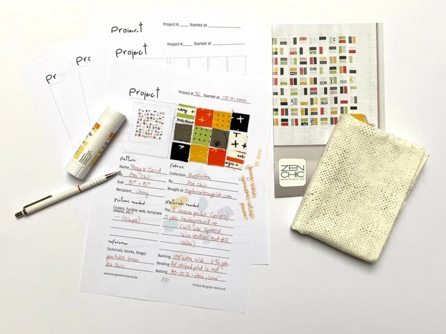 Download A Free Printable Quilt Project Planner