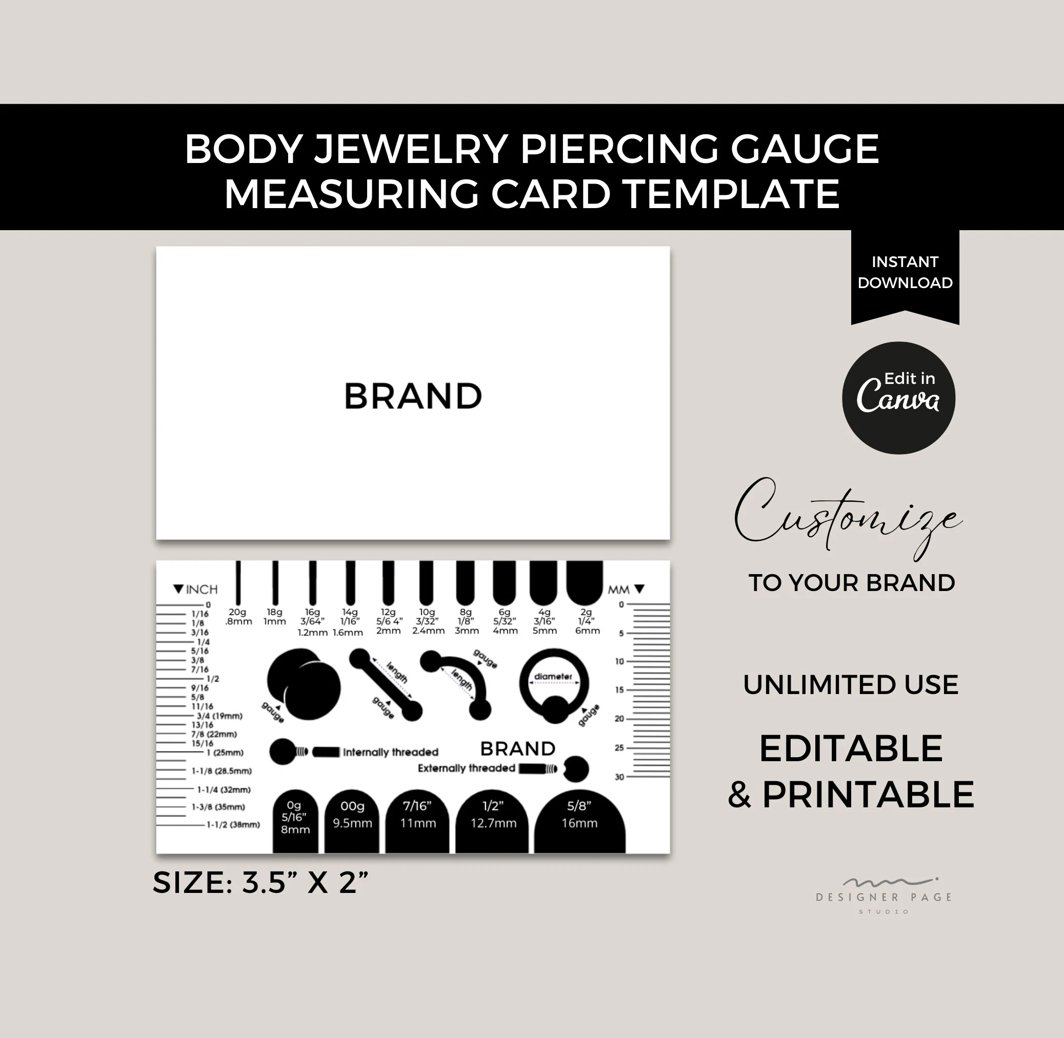 Editable Body Jewelry Piercing Gauge Measurement Card Template Canva Printable Piercing Gauge Size Guide Piercing Length Measuring Card Etsy Editable Body Jewelry Piercing Gauge Measurement Card Template Canva Printable Piercing Gauge Size Guide Piercing Length Measuring Card Etsy
