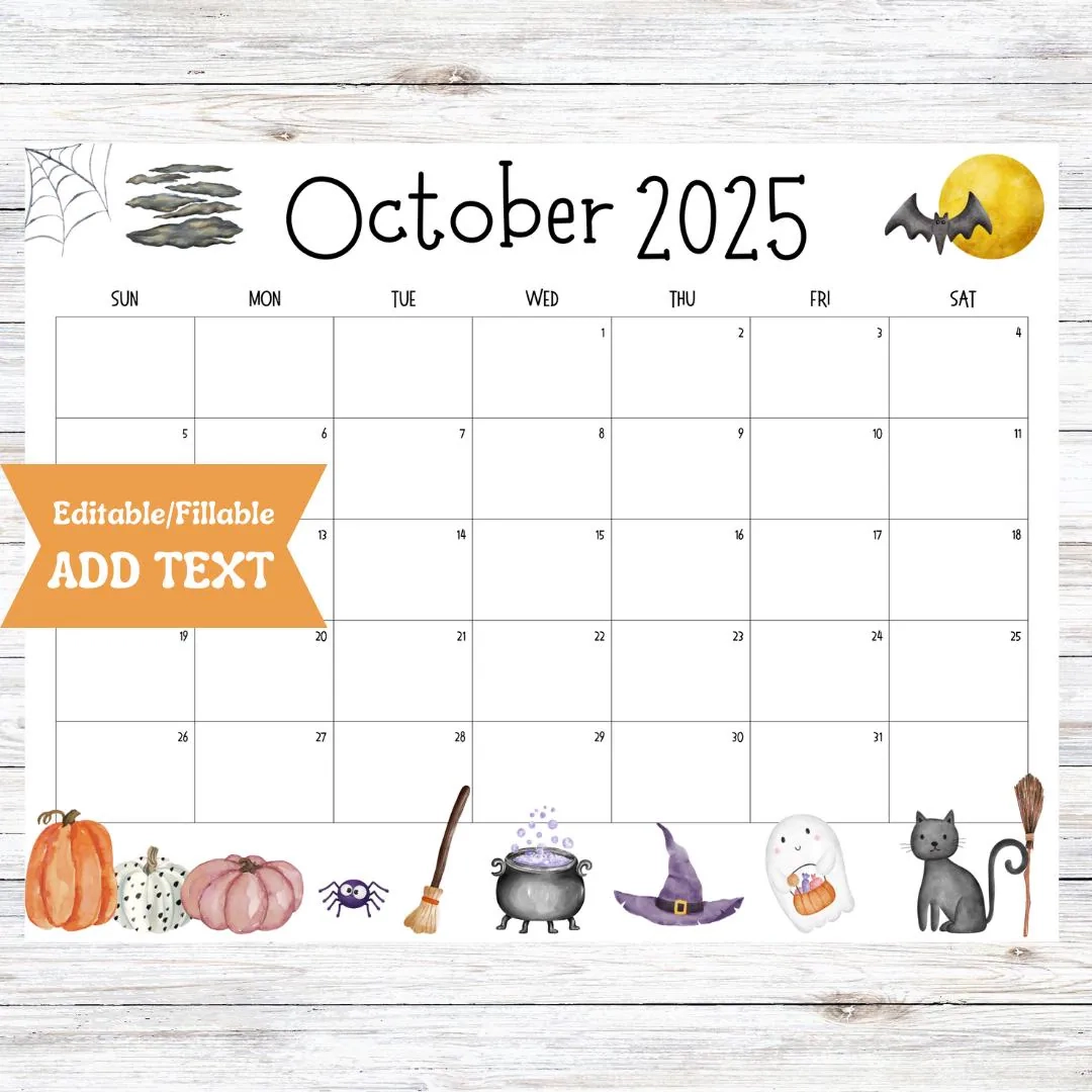 Printable Planner Cat Face Ring Shape