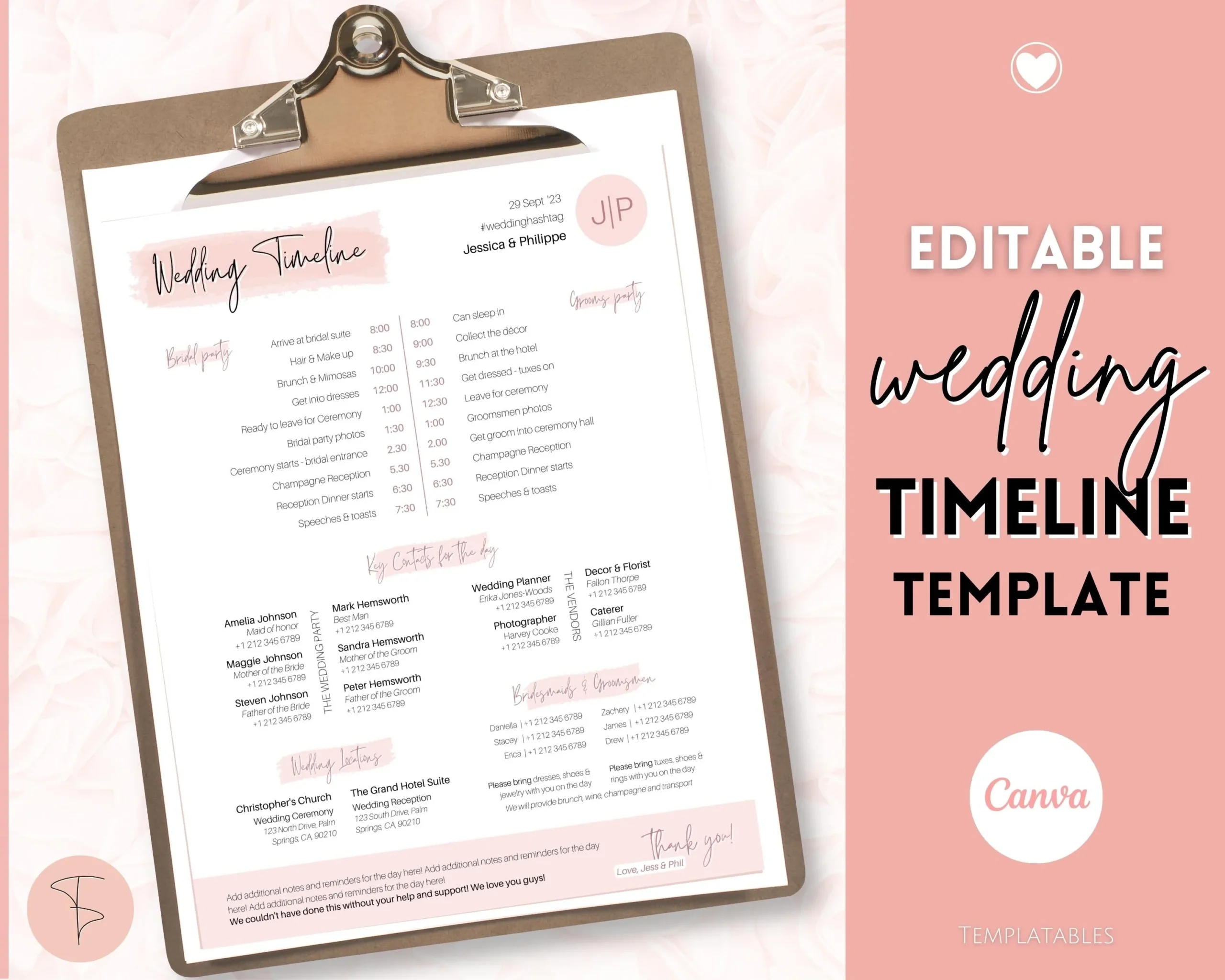 Printable Wedding Itinerary List Template Printable Wedding Itinerary List Template