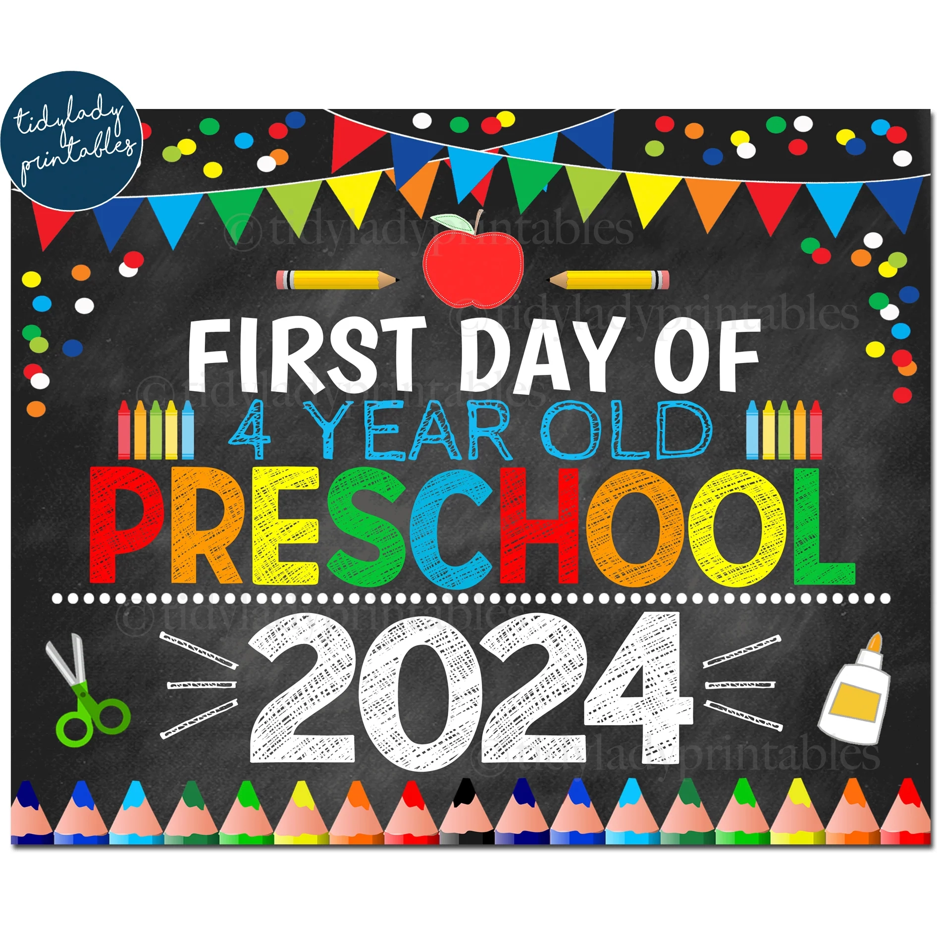 First Day Of Four Year Old Preschool 2024 Printable Sign TidyLady Printables First Day Of Four Year Old Preschool 2024 Printable Sign TidyLady Printables