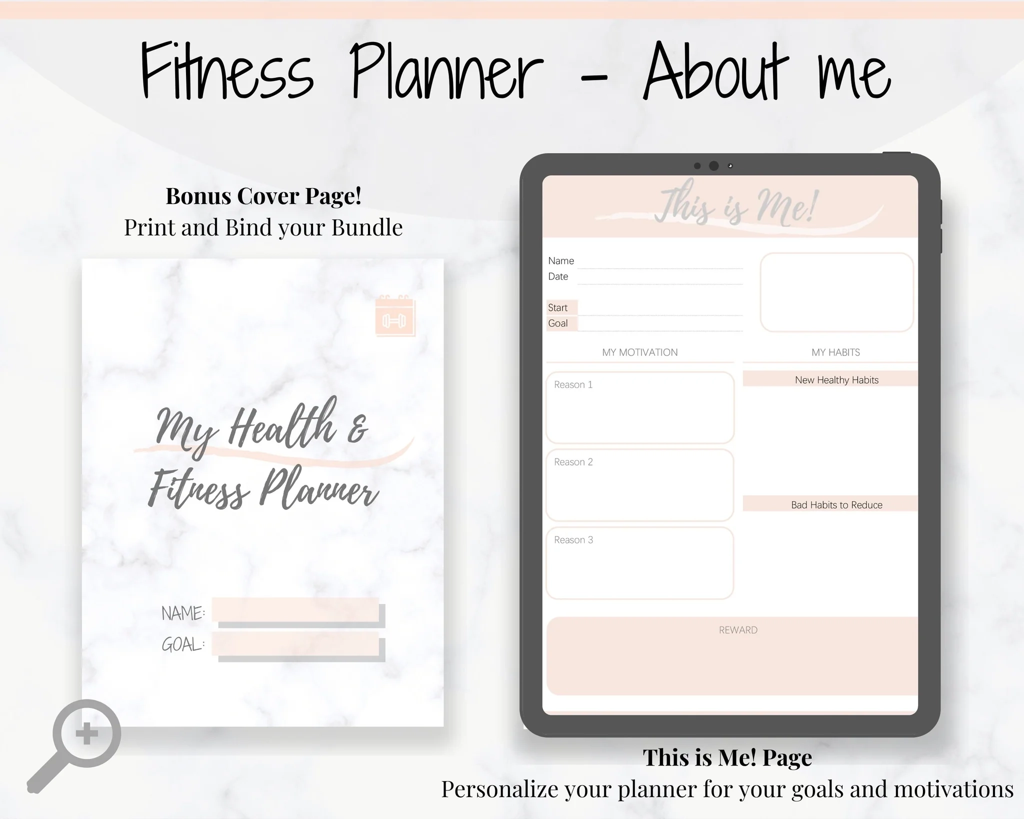 Smart Weight Loss Printable Fitness Planner