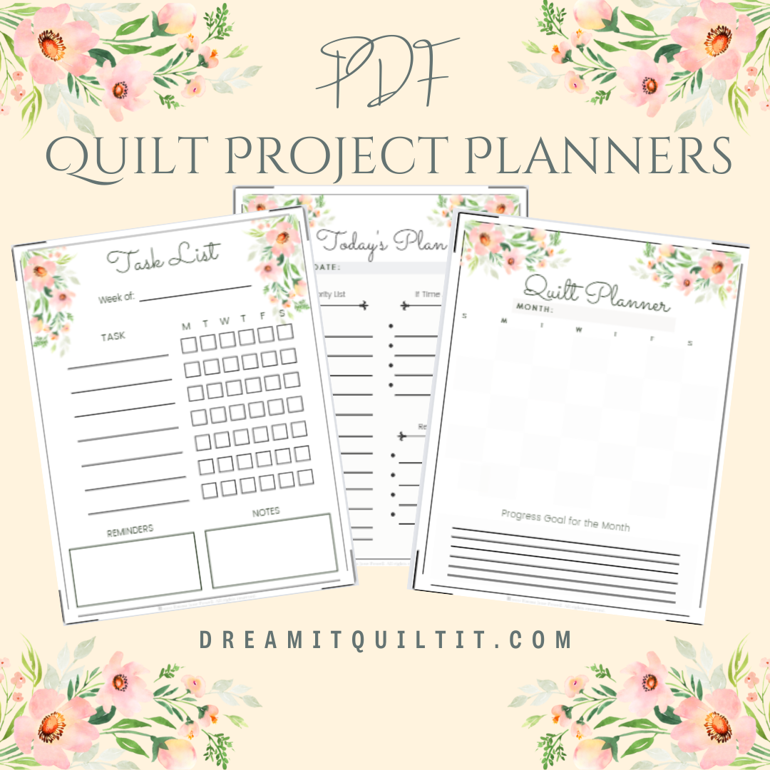 Floral Quilt Project Planner Journal Dream It Quilt It