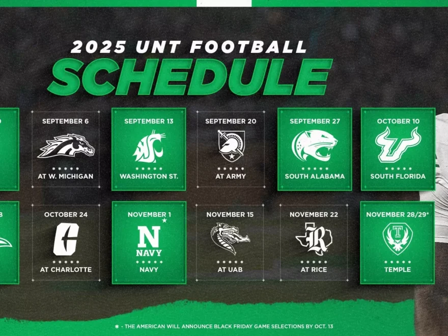 Football Announces 2025 Schedule University Of North Texas Athletics