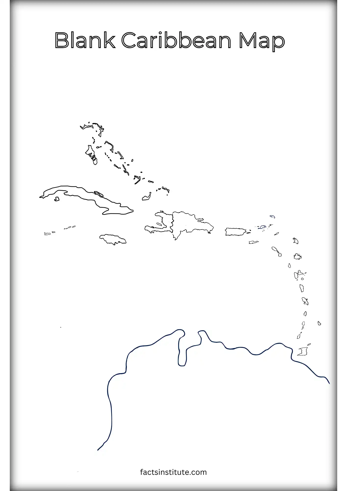 Free Blank Map Of The Caribbean Other Goodies The Facts Institute