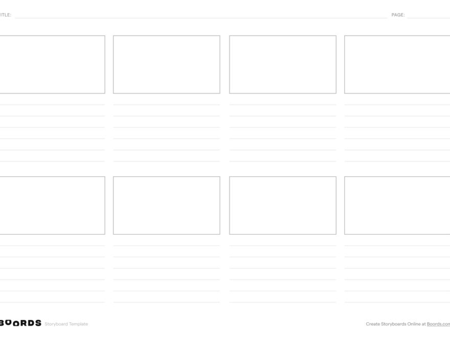 FREE Blank Storyboard Templates Instant Download Boords