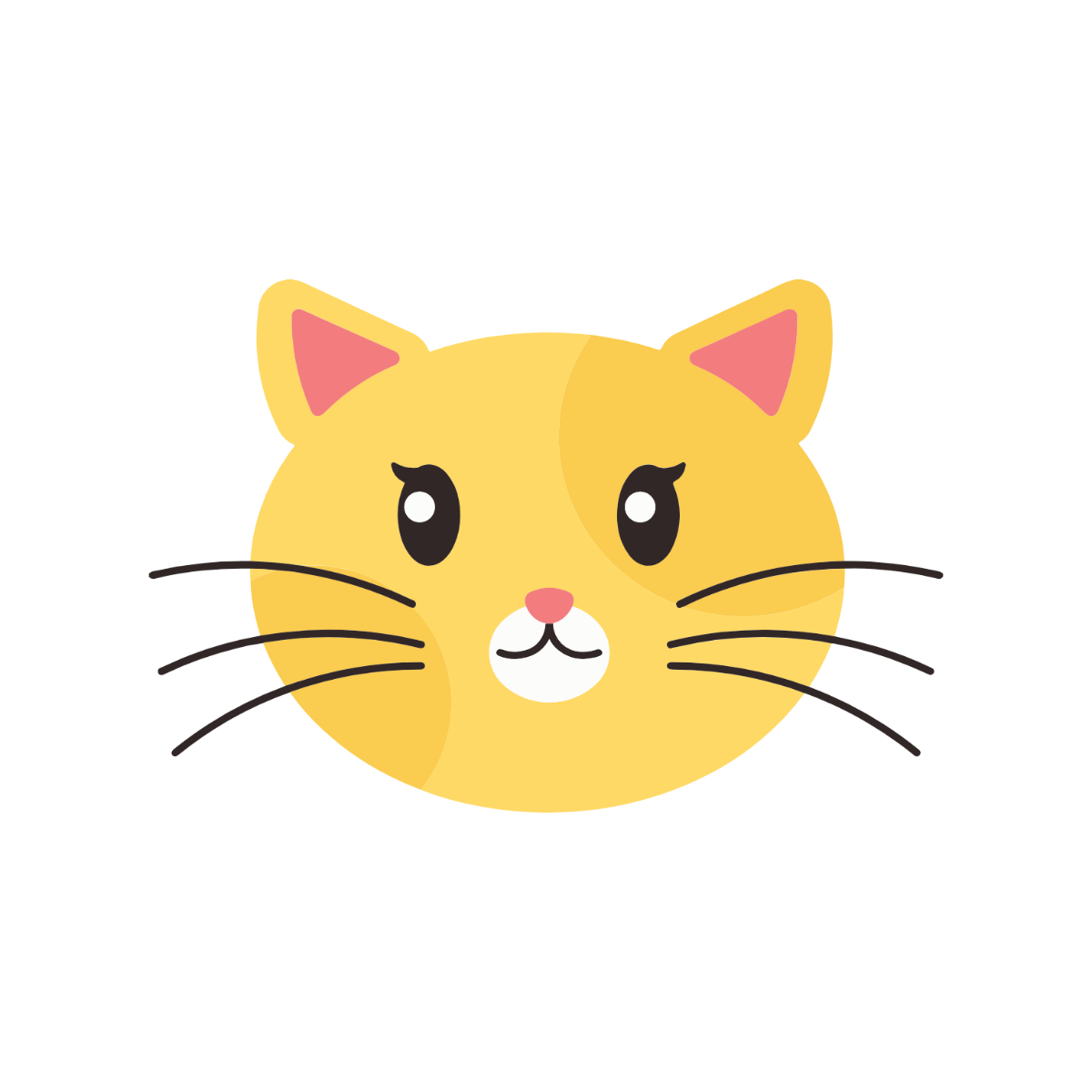 Free Cat Face Clipart Template To Edit Online