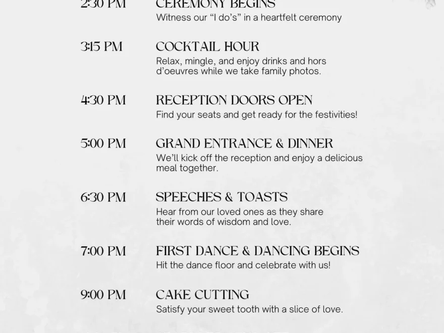 Free Custom Printable Wedding Timeline Planner Templates Canva