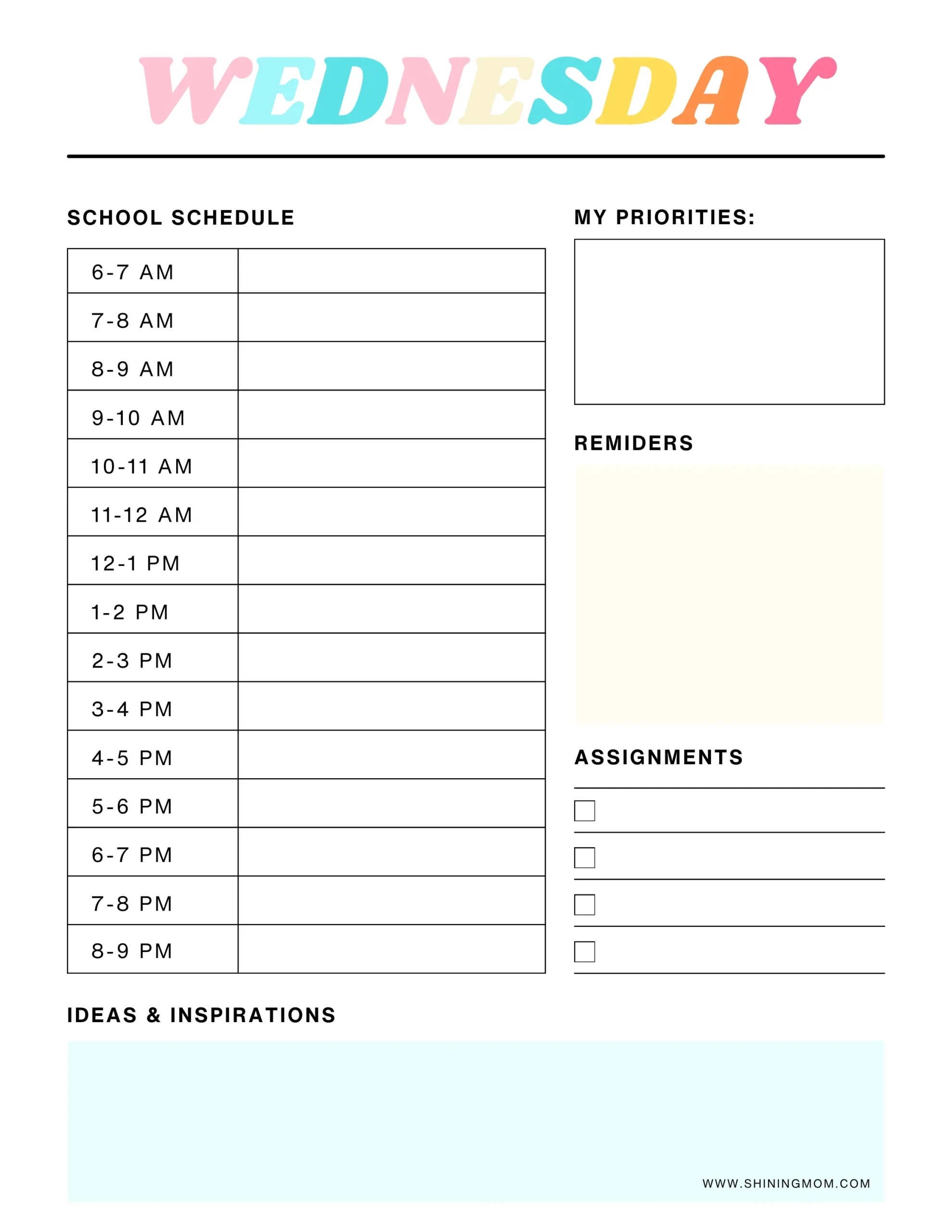 Free Daily School Planner In PDF For Every Student Free Daily School Planner In PDF For Every Student