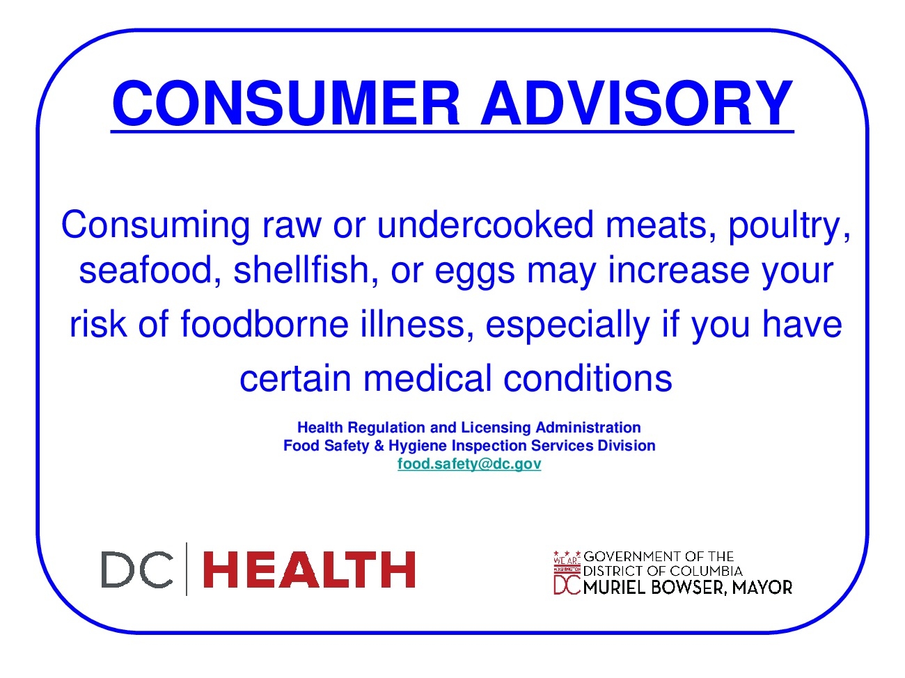 Printable Rw Undercooked Food Sign