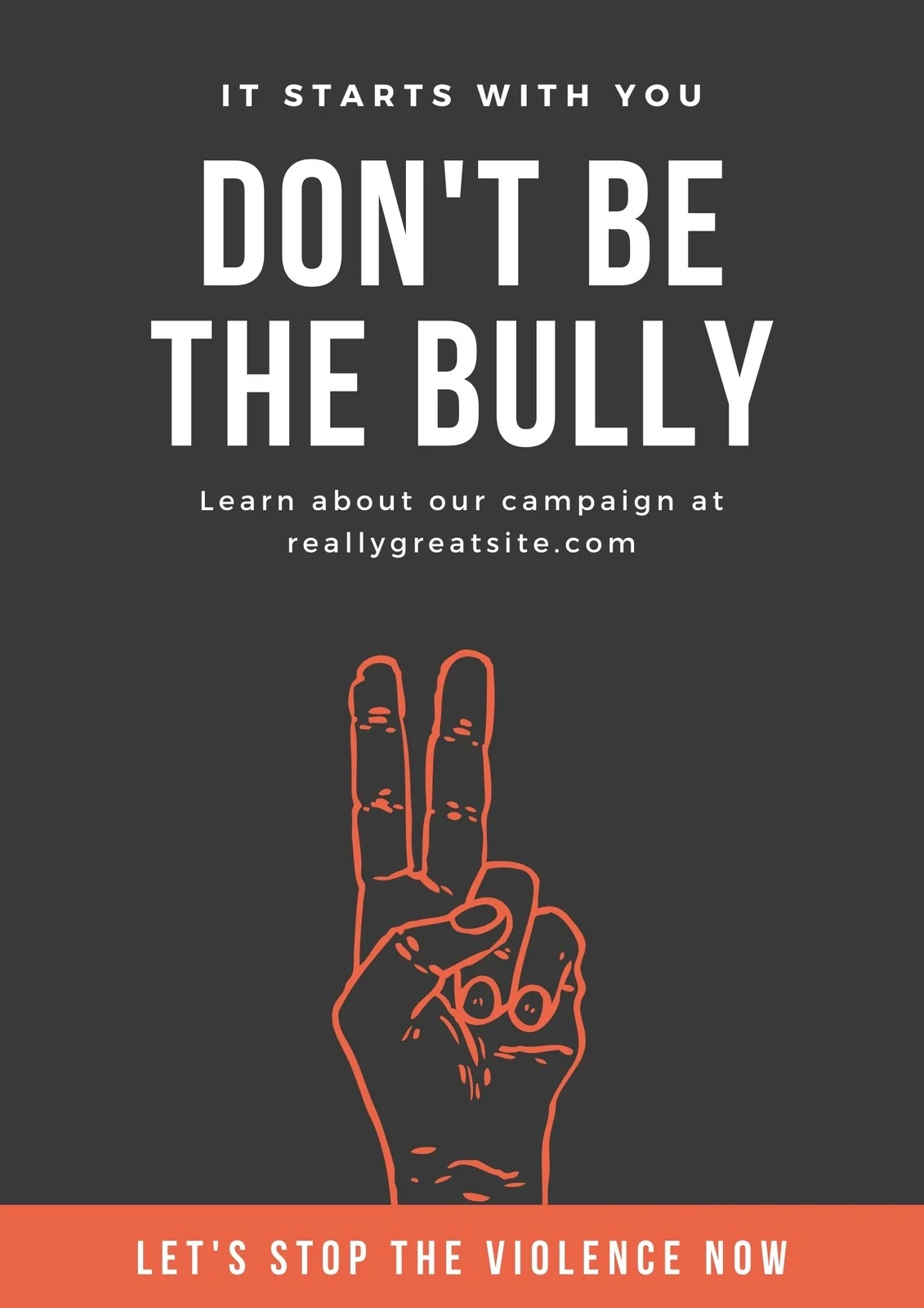 Free Printable Anti bullying Campaign Poster Templates Canva
