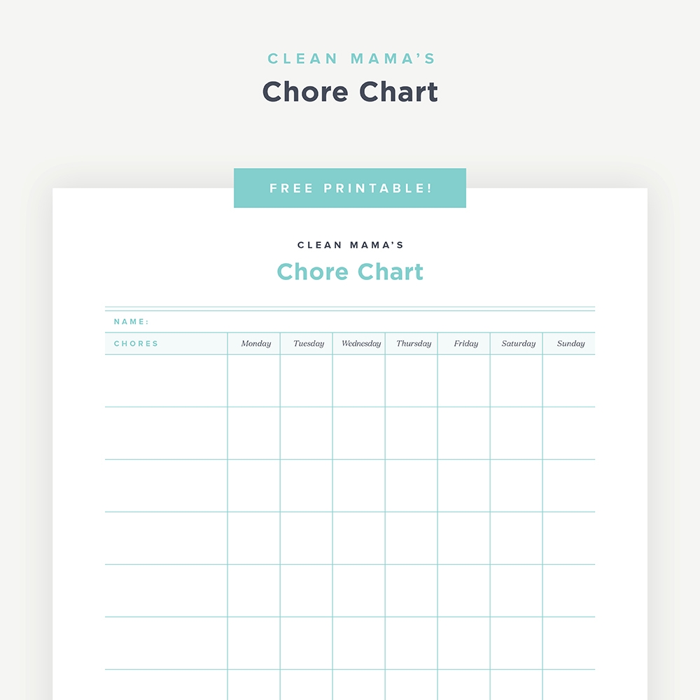Printable Chore Chart Starting With Sunday Printable Chore Chart Starting With Sunday