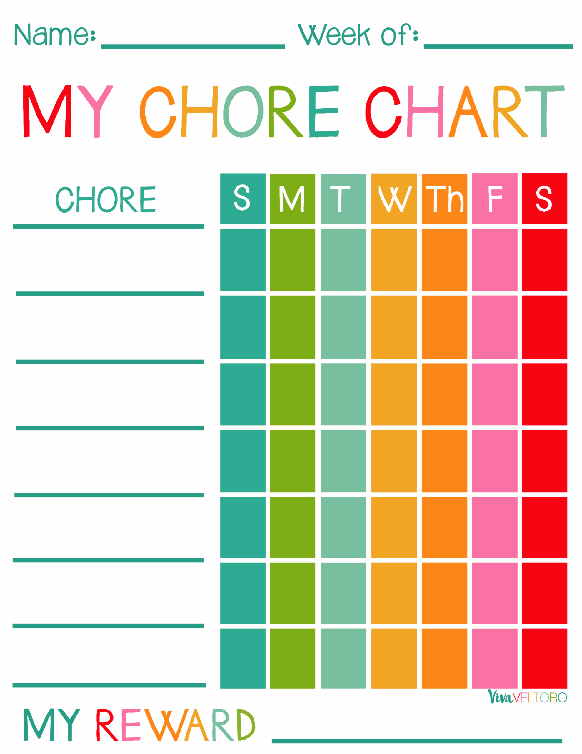 Printable Preschool Chore Chart Printable Preschool Chore Chart