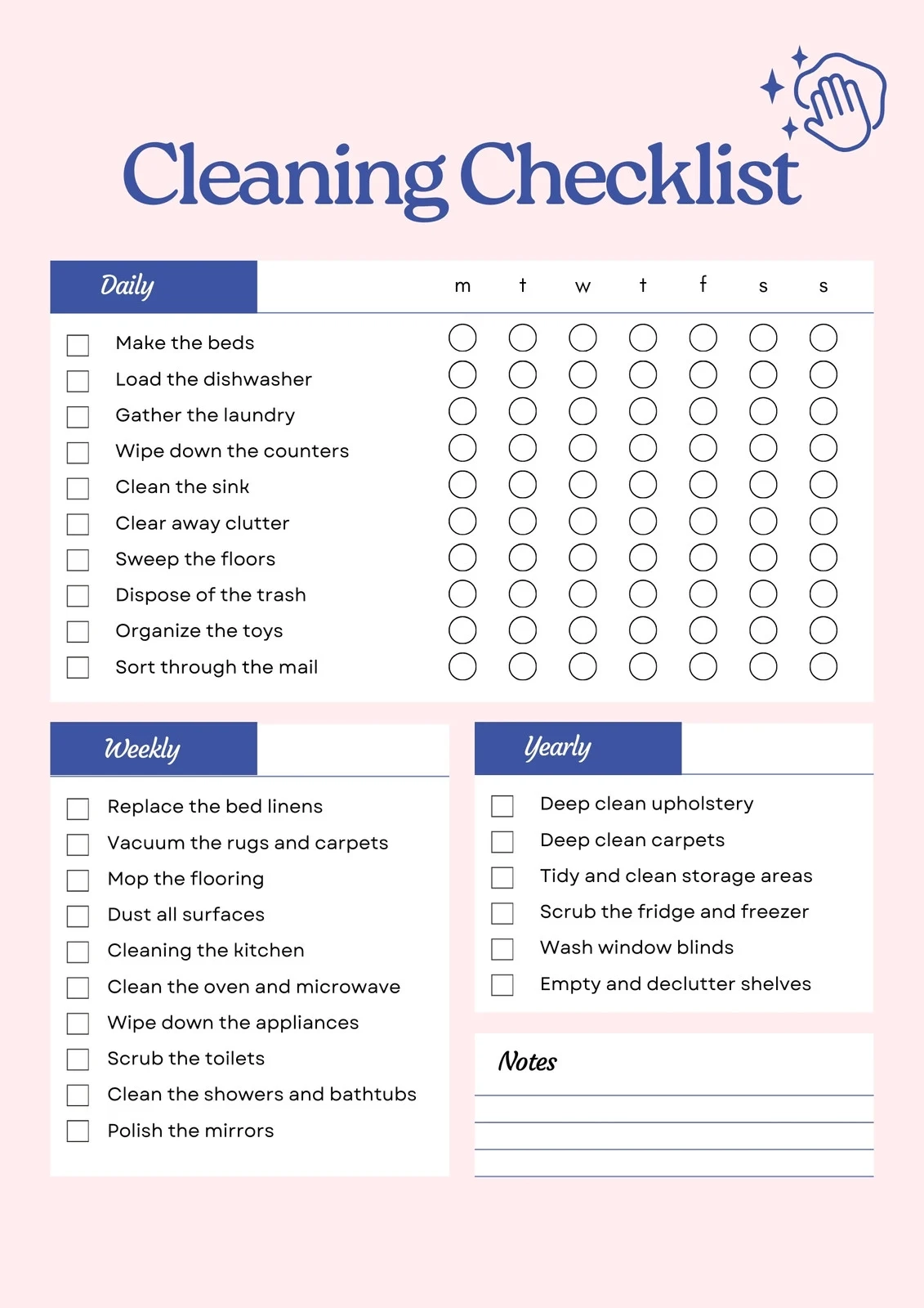 Free Printable Cleaning Checklist Templates Canva
