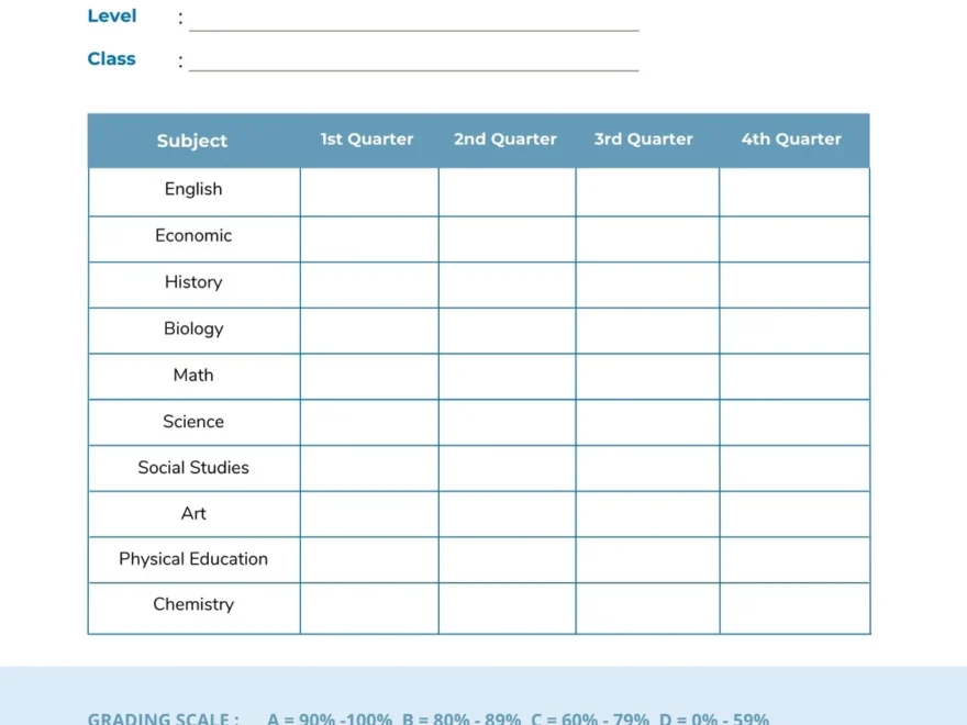Free Printable Customizable Report Card Templates Canva