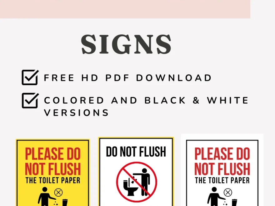 Free Printable Do Not Flush Signs Keep Your Restroom Clean