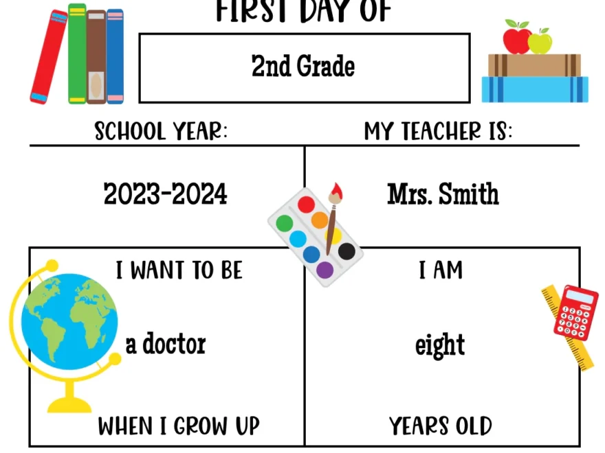 Free Printable First Day Of School Photo Sign The Party Darling