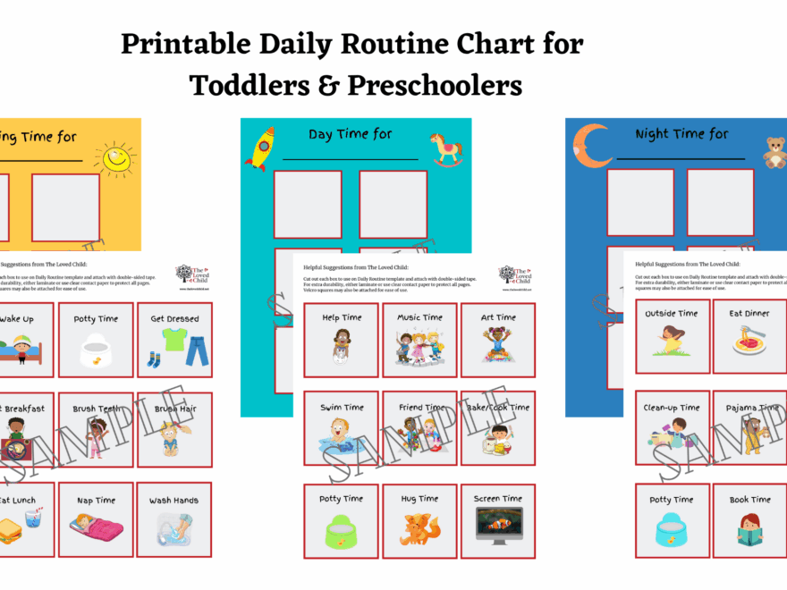 FREE Printable From TLC Daily Routine Chart For Toddlers And Preschoolers The Loved Child