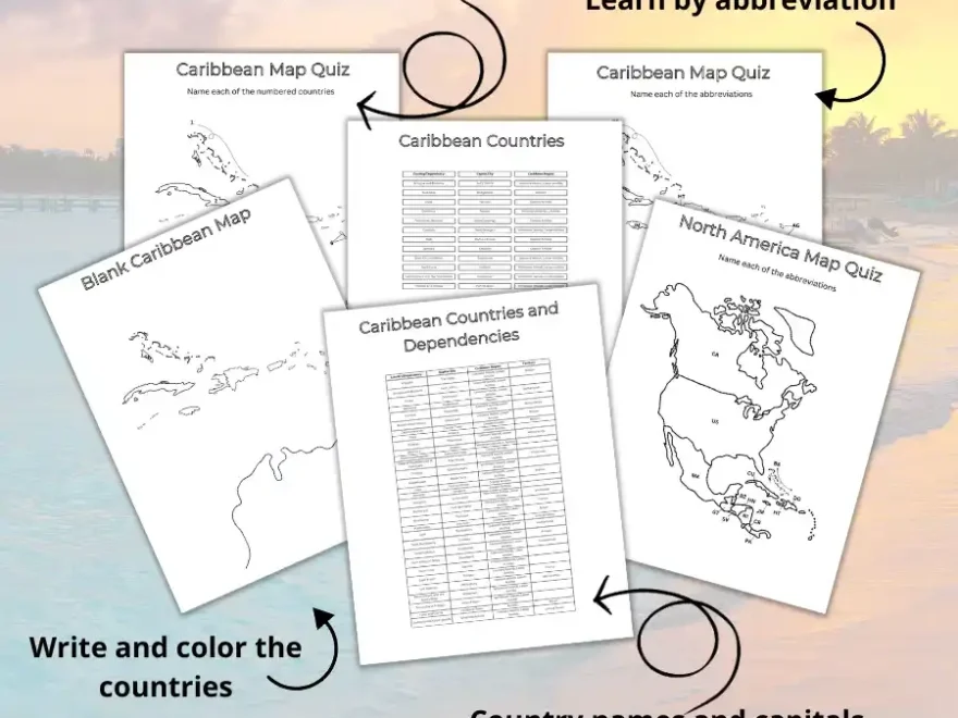 Free Printable Map Of Caribbean Labeled The Facts Institute