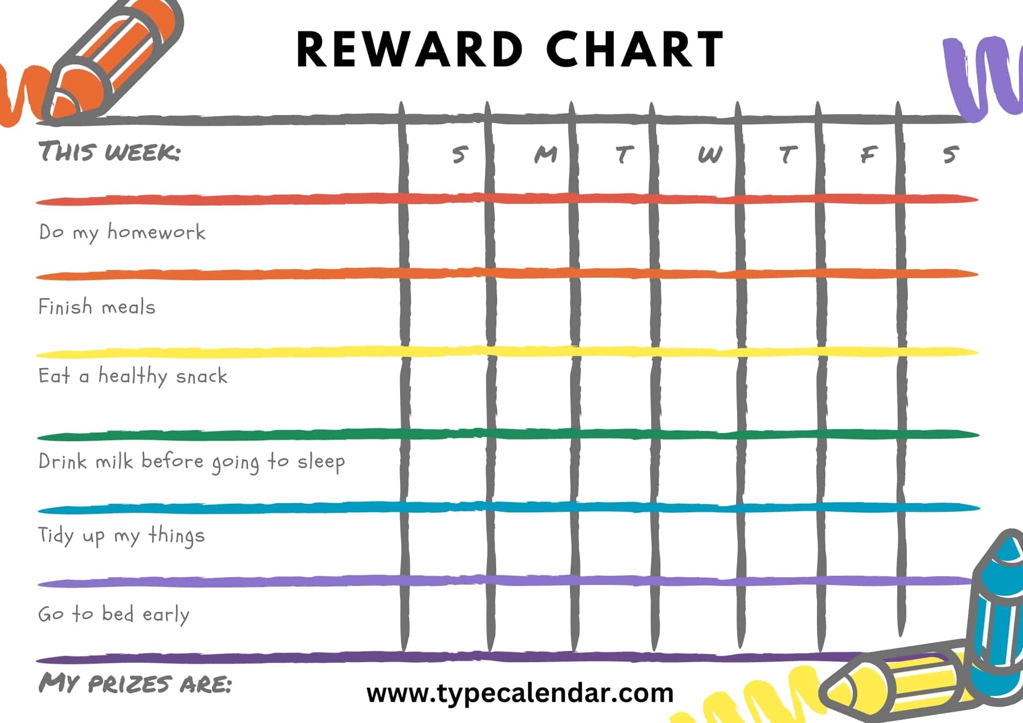 Sticker Chart Template Printable