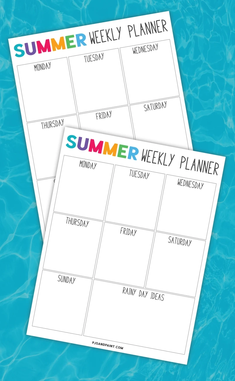 Free Printable Summer Planner And Summer Schedule Template Free Printable Summer Planner And Summer Schedule Template