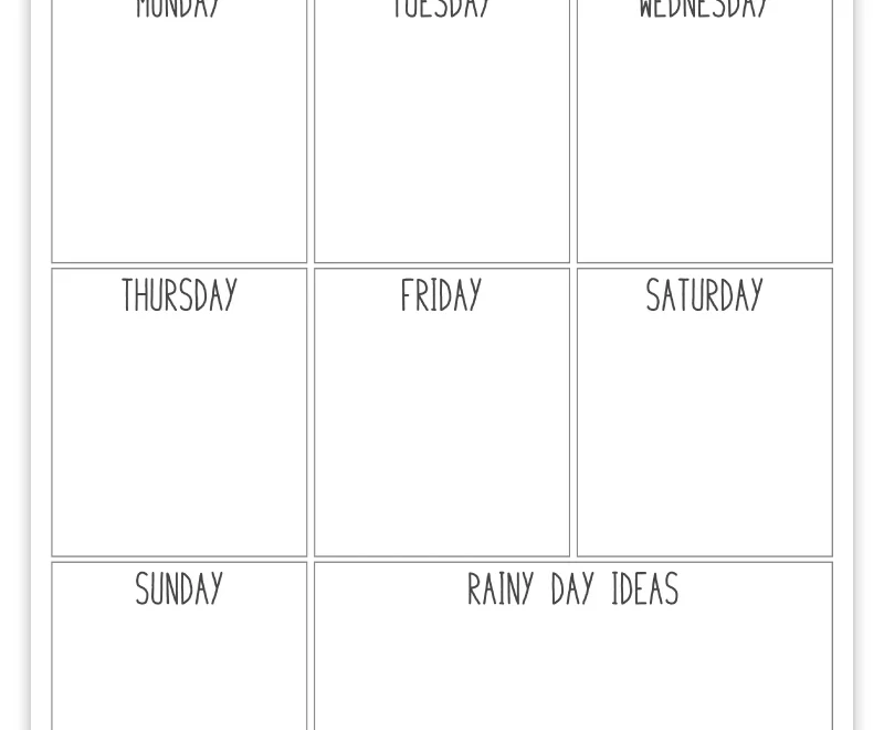 Free Printable Summer Planner And Summer Schedule Template