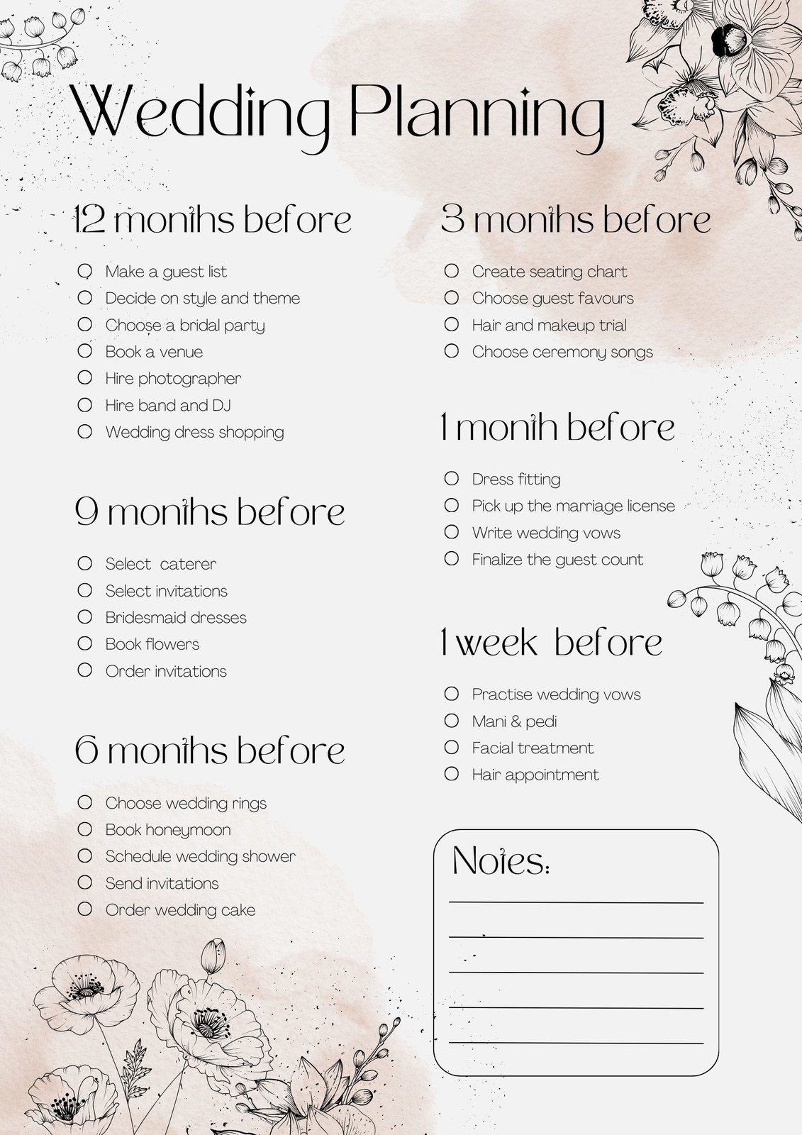 Wedding Checklist Planner Printable Free Wedding Checklist Planner Printable Free